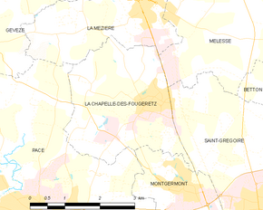Poziția localității La Chapelle-des-Fougeretz