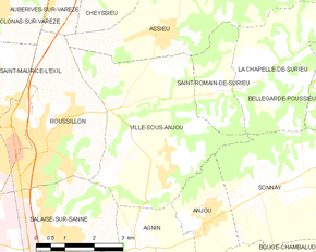 Poziția localității Ville-sous-Anjou