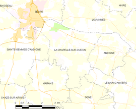 Mapa obce La Chapelle-sur-Oudon