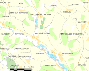Poziția localității Milly-sur-Thérain