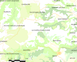 Mapa obce La Chapelle-Marcousse