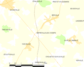 Poziția localității Amfreville-les-Champs