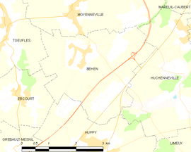 Mapa obce Béhen