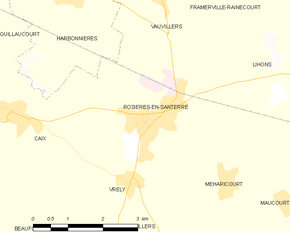 Poziția localității Rosières-en-Santerre