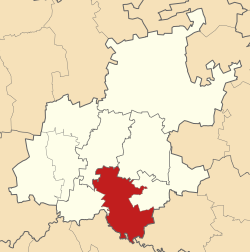Map of Gauteng with Midvaal highlighted.svg
