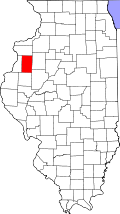 Map of Illinois highlighting Warren County.svg
