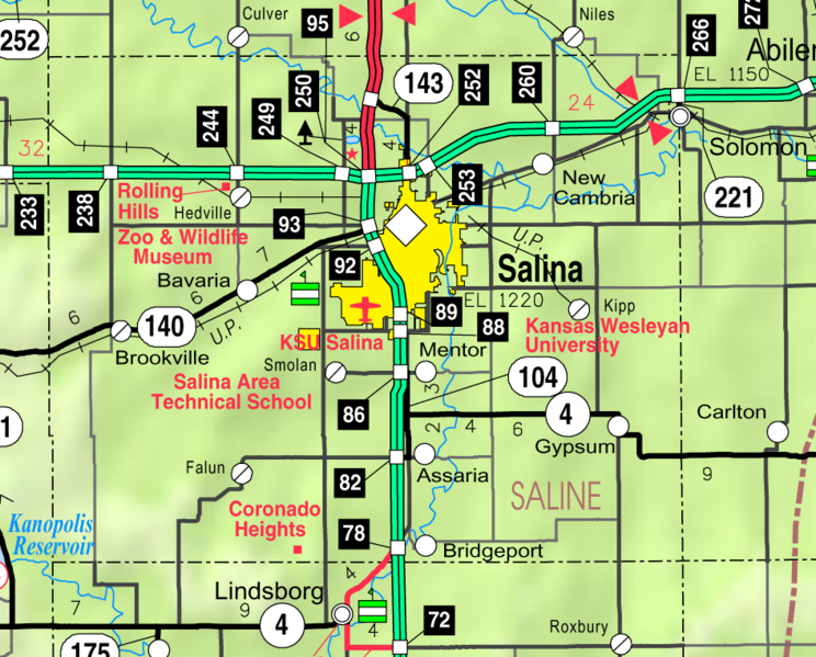 File:Map of Saline Co, Ks, USA.png