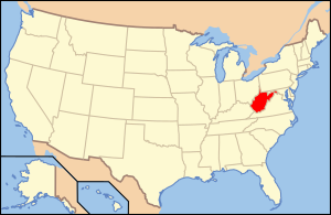 Округ Тайлер, штат Западная Виргиния на карте