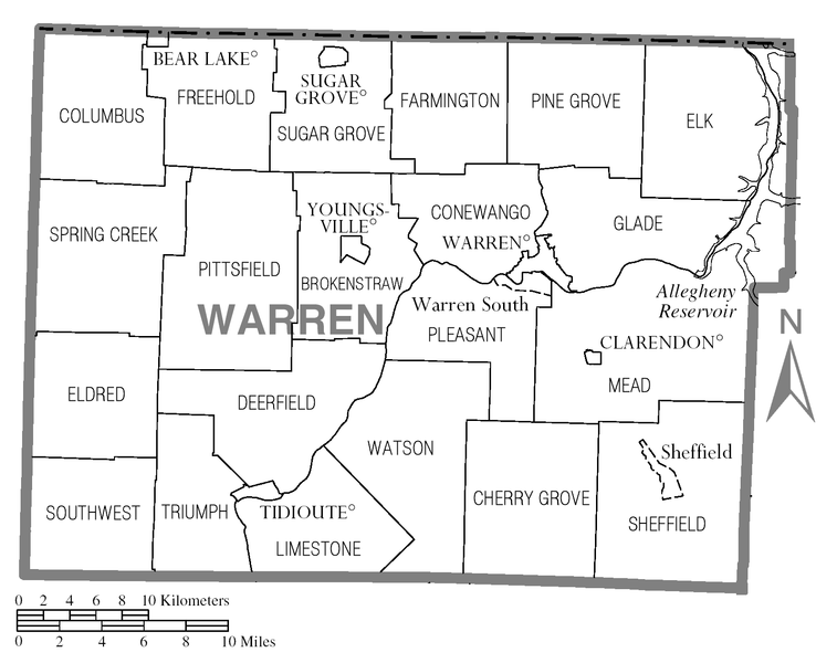 File:Map of Warren County, Pennsylvania.png