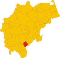 Locatie van Bolognola in Macerata (MC)