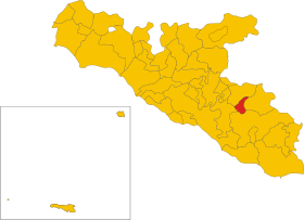 Map of comune of Castrofilippo (province of Agrigento, region Sicily, Italy).svg