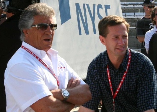 Andretti with uncle Mario at the 2007 Indianapolis 500