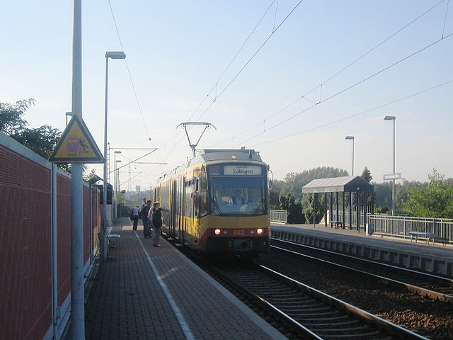 Stadtbahn service in Maximiliansau West
