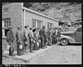 Miners waiting to check out after work. Koppers Coal Division Kopperston Mine, Kopperston, Wyoming County, West... - NARA - 540899.jpg