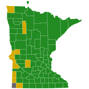 Minnesota demokratiske presidentvalgvalgresultater, 2016.svg