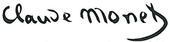 signature de Claude Monet l