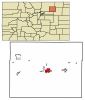 Location of Fort Morgan in Morgan County, Colorado