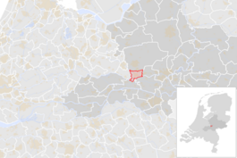 Locatie van de gemeente Wageningen (gemeentegrenzen CBS 2016)