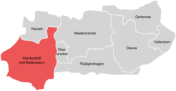 Tidigare läge för kommunen Kleinbartloff i Landkreis Altenburger Land