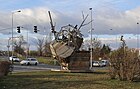 Čeština: Pomník zahrádkářské kolonii Na Slatinách umístěný nově u Bohdalecké ulice ve Vršovicích v Praze (autor:Petr Stibral) English: Monument to a gardening colony in Prague