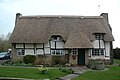 Drewetts Cottage in Netherton, one of a number of timber framed and thatched roofed cottages in the parish