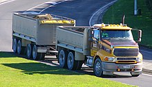 Sterling Acterra dump truck with trailer in New Zealand New Zealand Trucks - Flickr - 111 Emergency (139).jpg