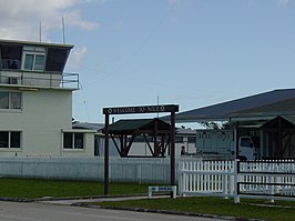 Ingang van de Internationale Luchthaven Niue