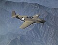 P-51A on a test flight.