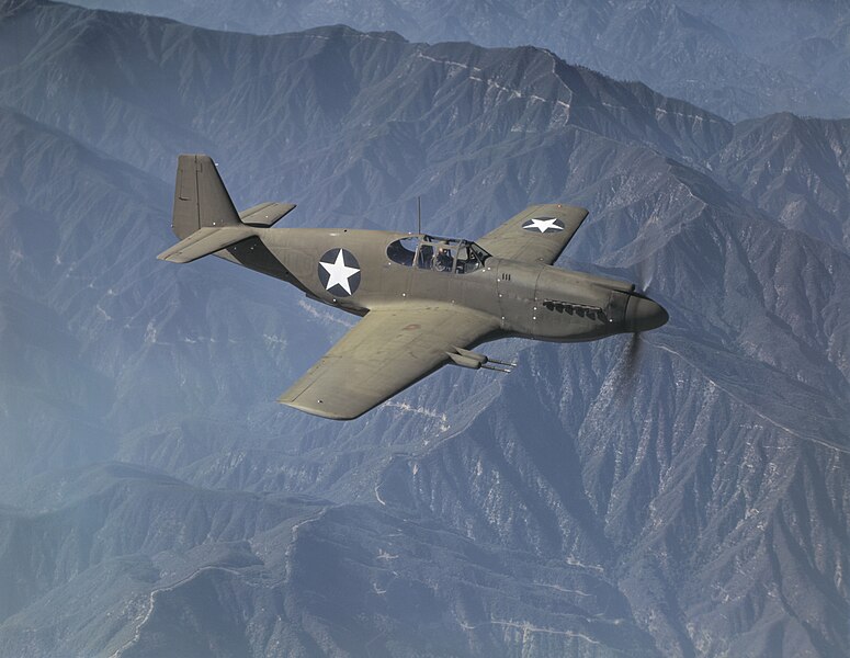 File:North American Mustang Mk.IA in flight over California (USA), in October 1942 (fsac.1a35324).jpg