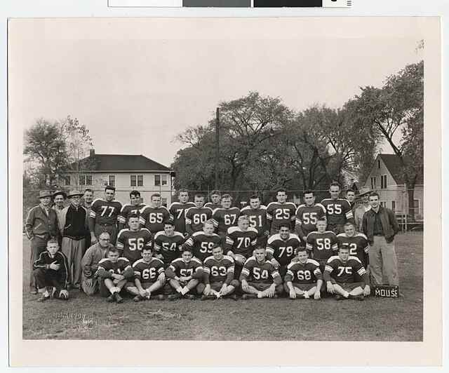 North Side High School varsity football team, 1949