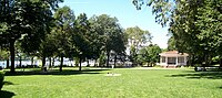 Northport Memorial Park at the edge of Northport Harbor