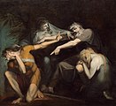 Fuseli, HenrySwiss, 1741 - 1825Oedipus Cursing His Son, Polynices1786oil on canvasoverall: 149.8 x 165.4 cm (59 x 65 1/8 in.)framed: 177.2 x 191.8 x 12.3 cm (69 3/4 x 75 1/2 x 4 13/16 in.)Paul Mellon Collection1983.1.41