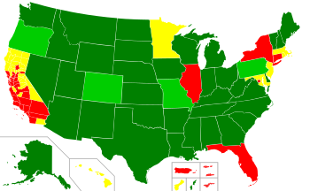 open gun carry states map Open Carry In The United States Wikipedia open gun carry states map