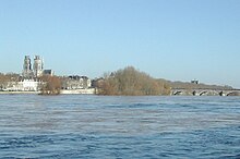 La Loire en crue à Orléans.