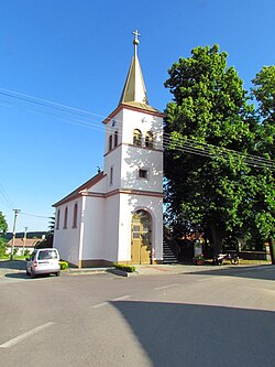 Třebíč Bölgesi, Přešovice'deki Aziz Peter ve Paul Kilisesi'ne genel bakış.