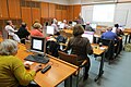Overview of class of Senior Citizens write Wikipedia in Municipal Library of Prague at 2014-11-04 in Prague-Nové Město, Prague.jpg