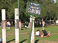 Placa no Parque Saavedra.