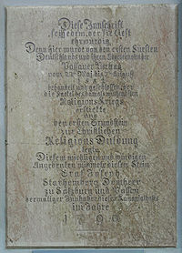Passau Lambergpalais Tafel Passauer Vertrag.jpg