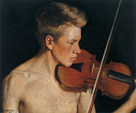 Violinista (Viulunsoittaja), 1900, Ateneum