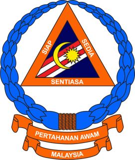 The Malaysia Civil Defence Force or popularly known as APM or MCDF is the civil defence services agency in Malaysia, until 31 August 2016 the Civil Defence Department.