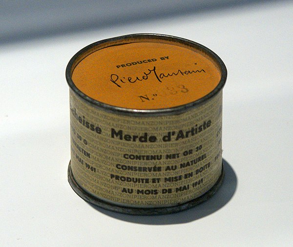 Artist's Shit (Italian: Merda d'artista) is a 1961 artwork by the Italian artist Piero Manzoni, which consists of 90 tin cans, each reportedly filled 