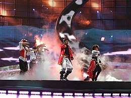 Pirații Mării, Letonia, Eurovision 2008.jpg