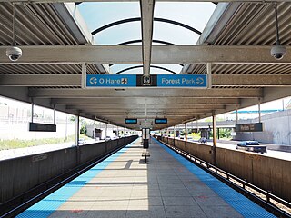 Harlem station (CTA Blue Line OHare branch) Chicago "L" station