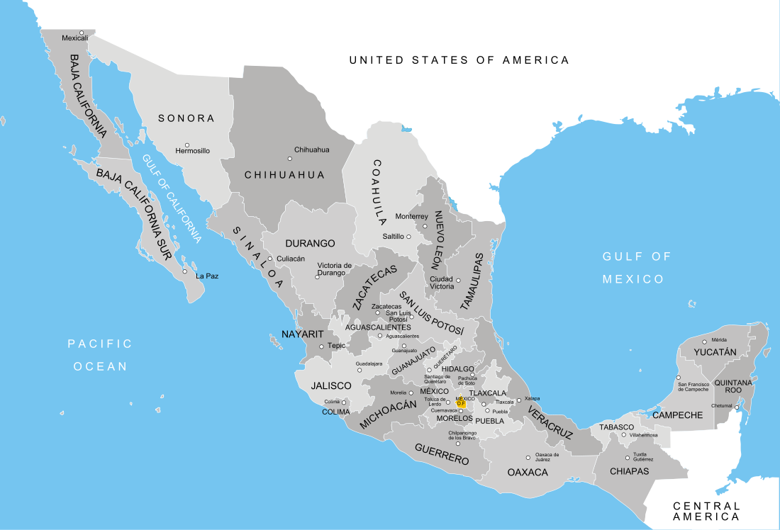 File:Political divisions of Mexico-en.svg