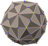 Triakis tetrahedron, pentagonal icositetrahedron and disdyakis triacontahedron.