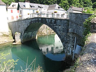 Bridge over the river in Licq-Athérey