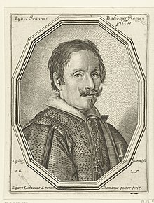 Ottavio Leoni, Ritratto di Giovanni Baglione, 1625. Incisione, 11,3 × 14,4 cm. Chicago, Art Intitute, inv. n.1920.2303.