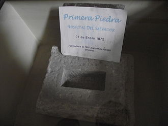 Foundation stone Primera piedra Hospital del Salvador.JPG