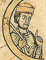 I. (Madarász) Henrik német király, részlet a Szász-ház családfáját ábrázoló, a 12. század második feléből származó kéziratból
