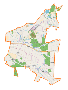 Mapa lokalizacyjna gminy Puchaczów